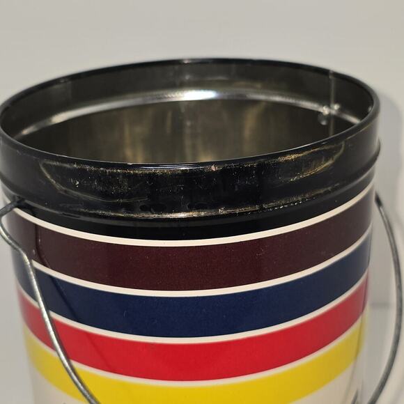 Vintage Stanley Roberts Spectrum Flatware Canister – Mid Century Modern Striped - Picture 11 of 14